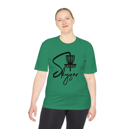 Skyzer Unisex Moisture Wicking T-shirt-Skyzer Disc Golf